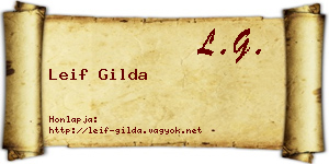 Leif Gilda névjegykártya